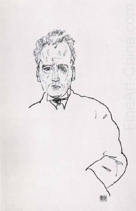 Portrait of anton webern, Egon Schiele